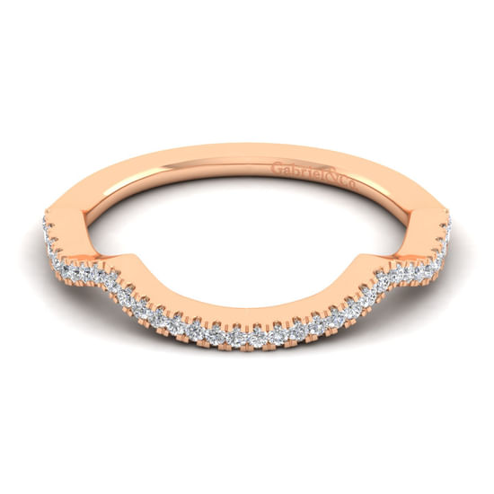 Gabriel - 14K Rose Gold Matching Diamond Wedding Band