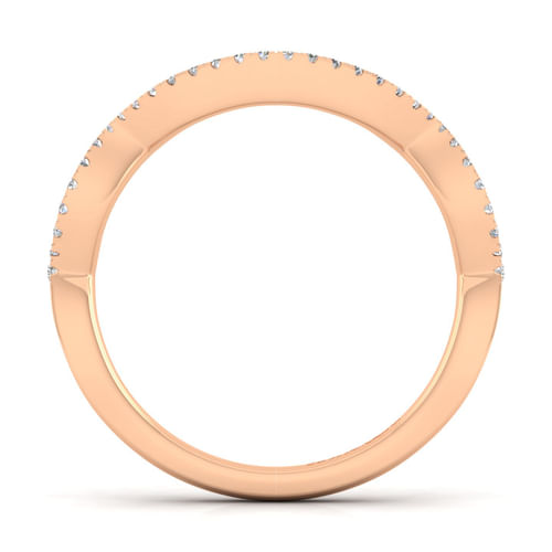 14K Rose Gold Matching Diamond Wedding Band