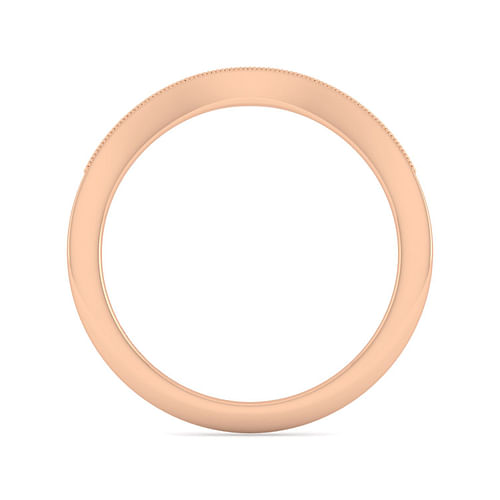 14K Rose Gold Matching Diamond Wedding Band