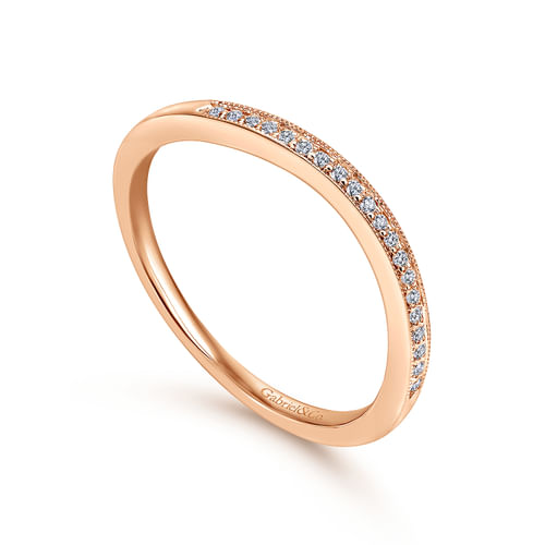 14K Rose Gold Matching Diamond Wedding Band