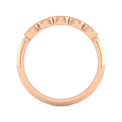 14K Rose Gold Matching Diamond Wedding Band