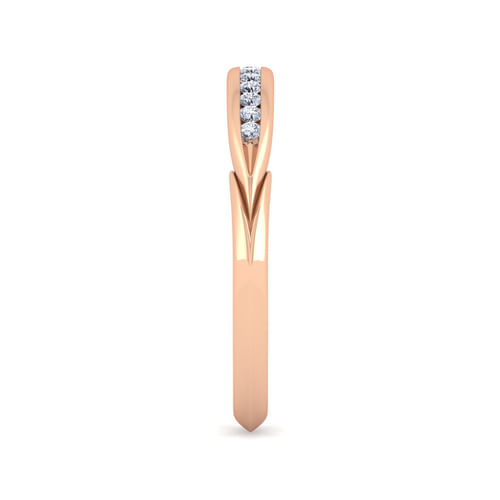 14K Rose Gold Matching Diamond Wedding Band