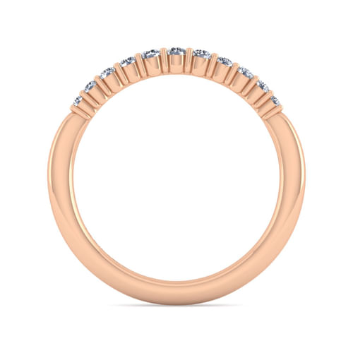 14K Rose Gold Matching Diamond Wedding Band