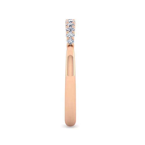 14K Rose Gold Matching Diamond Wedding Band