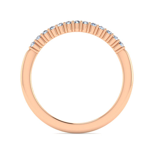 14K Rose Gold Matching Diamond Wedding Band