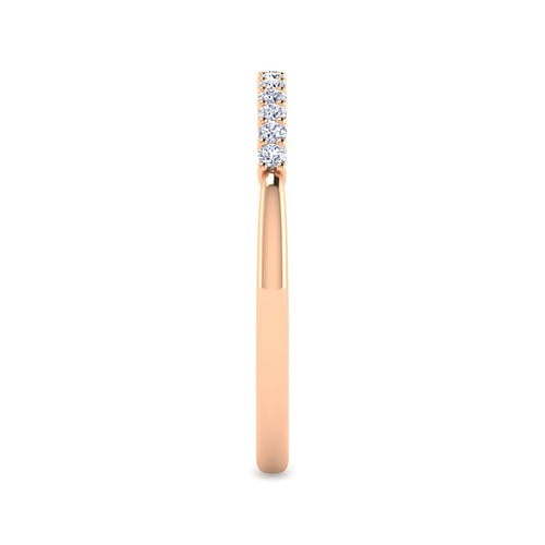 14K Rose Gold Matching Diamond Wedding Band