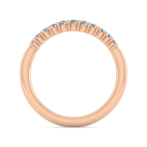 14K Rose Gold Matching Diamond Wedding Band