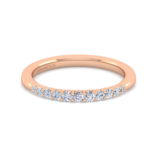 Gabriel - 14K Rose Gold Matching Diamond Wedding Band