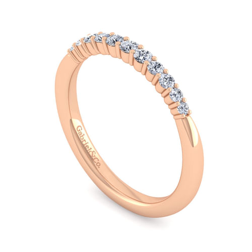14K Rose Gold Matching Diamond Wedding Band