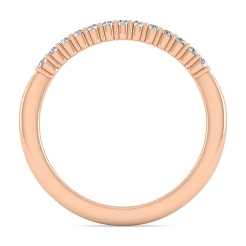 14K Rose Gold Matching Diamond Wedding Band
