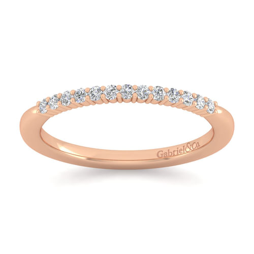 14K Rose Gold Matching Diamond Wedding Band