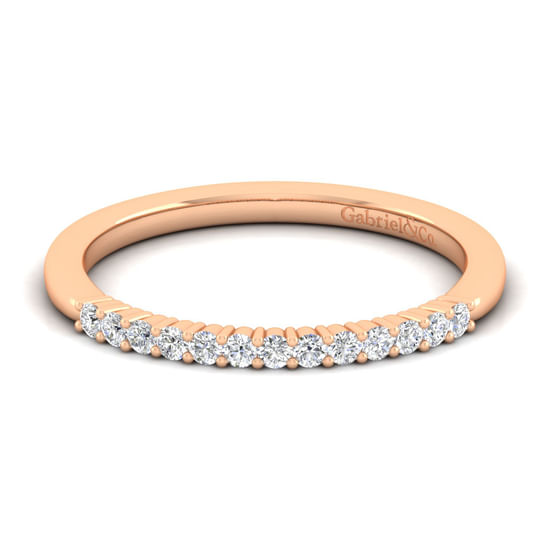 Gabriel - 14K Rose Gold Matching Diamond Wedding Band