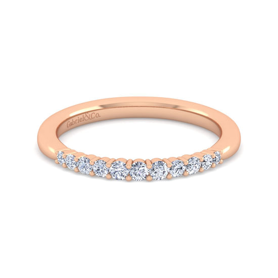 Gabriel - 14K Rose Gold Matching Diamond Wedding Band