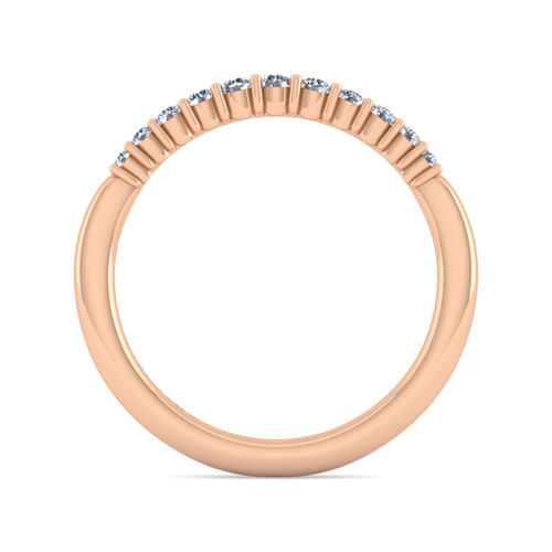 14K Rose Gold Matching Diamond Wedding Band