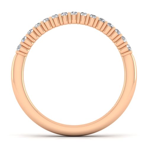14K Rose Gold Matching Diamond Wedding Band