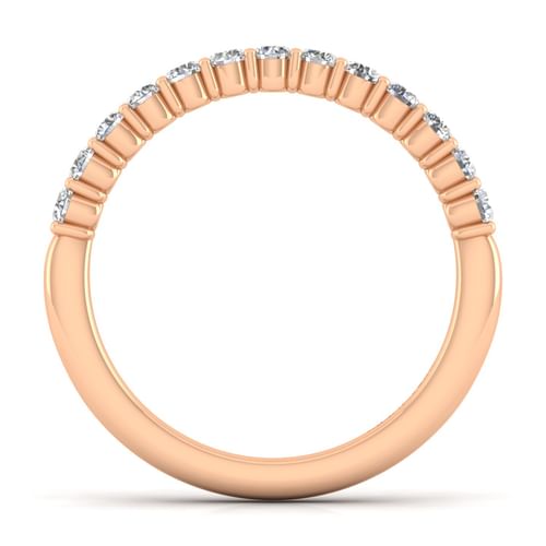 14K Rose Gold Matching Diamond Wedding Band
