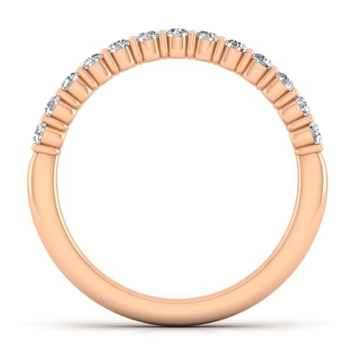 14K Rose Gold Matching Diamond Wedding Band