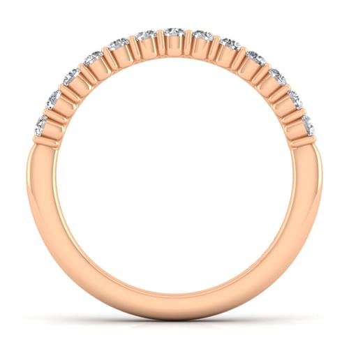 14K Rose Gold Matching Diamond Wedding Band