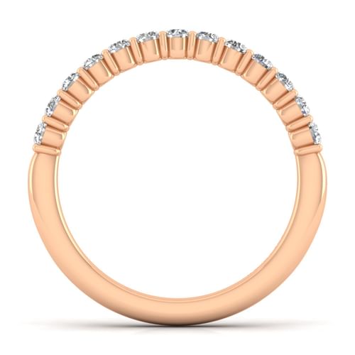 14K Rose Gold Matching Diamond Wedding Band
