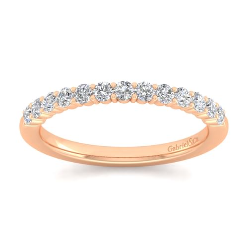 14K Rose Gold Matching Diamond Wedding Band
