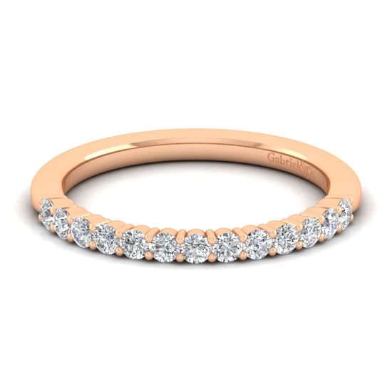 Gabriel - 14K Rose Gold Matching Diamond Wedding Band