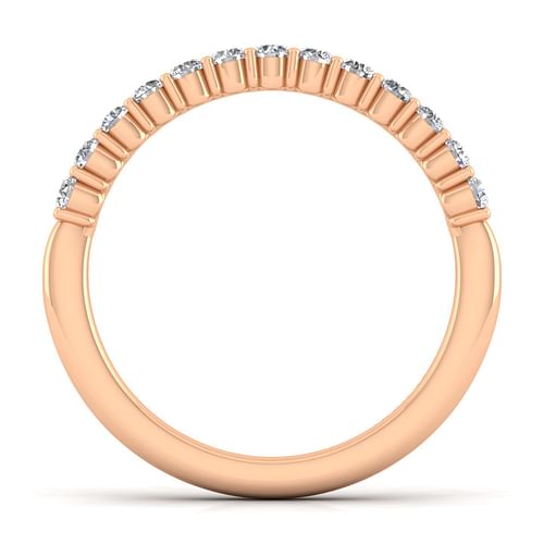 14K Rose Gold Matching Diamond Wedding Band