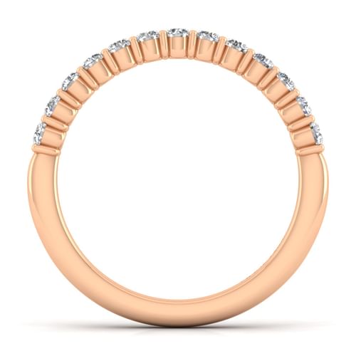 14K Rose Gold Matching Diamond Wedding Band