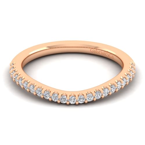 14K Rose Gold Matching Diamond Wedding Band