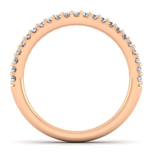 14K Rose Gold Matching Diamond Wedding Band