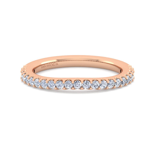 14K Rose Gold Matching Diamond Wedding Band
