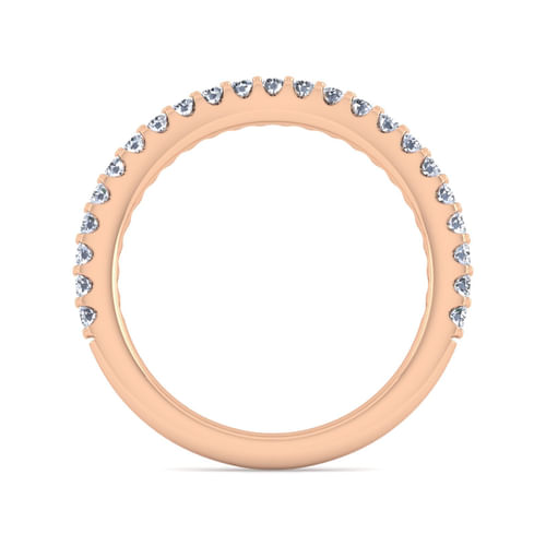 14K Rose Gold Matching Diamond Wedding Band