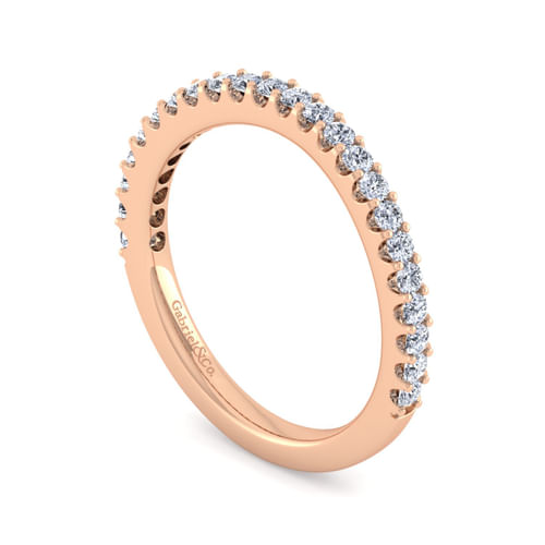 14K Rose Gold Matching Diamond Wedding Band