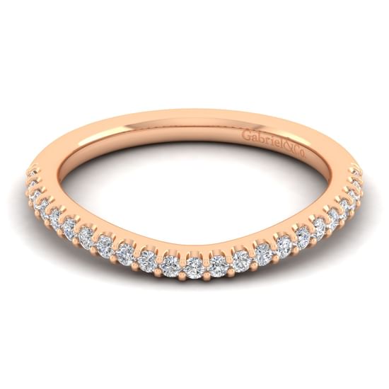 Gabriel - 14K Rose Gold Matching Diamond Wedding Band