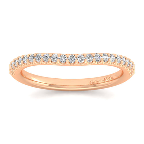 14K Rose Gold Matching Diamond Wedding Band
