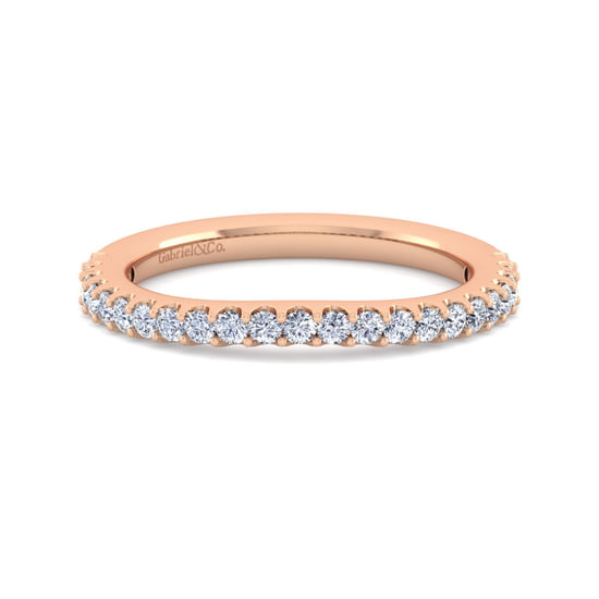 Gabriel - 14K Rose Gold Matching Diamond Wedding Band