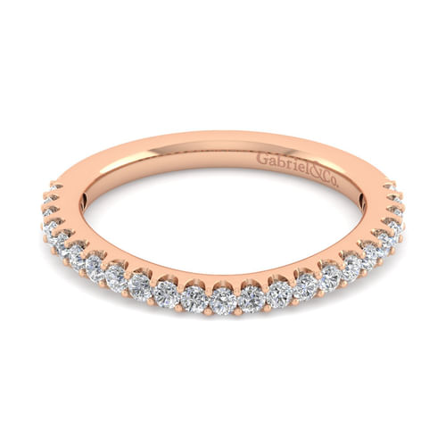 14K Rose Gold Matching Diamond Wedding Band