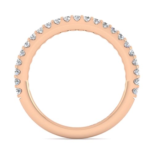 14K Rose Gold Matching Diamond Wedding Band