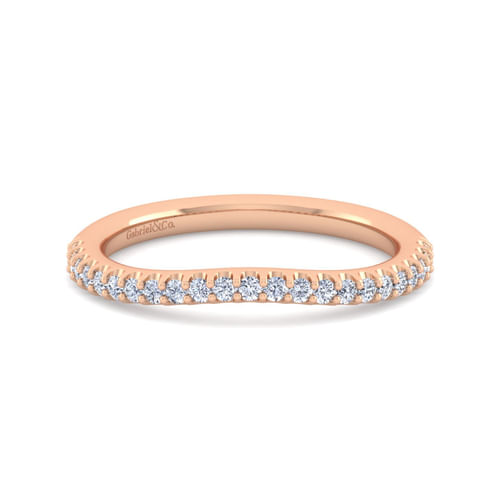 14K Rose Gold Matching Diamond Wedding Band