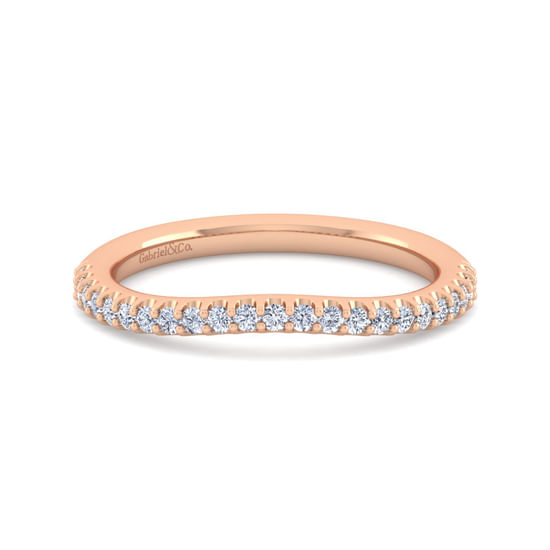 Gabriel - 14K Rose Gold Matching Diamond Wedding Band