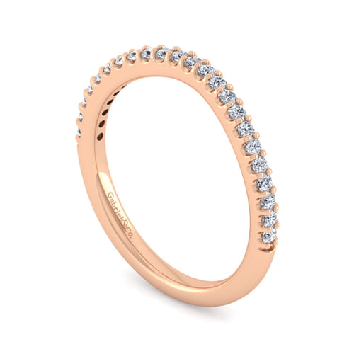 14K Rose Gold Matching Diamond Wedding Band