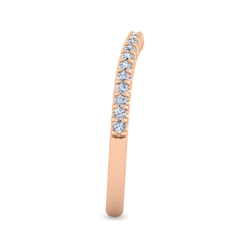 14K Rose Gold Matching Diamond Wedding Band