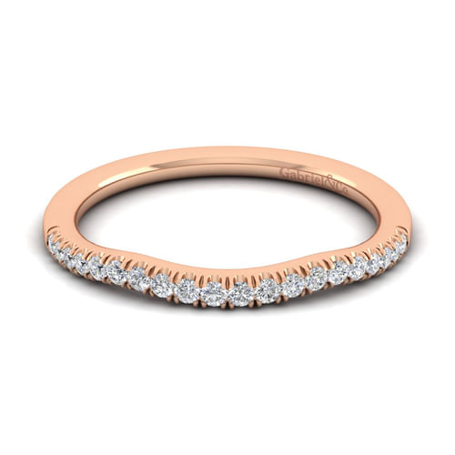 14K Rose Gold Matching Diamond Wedding Band