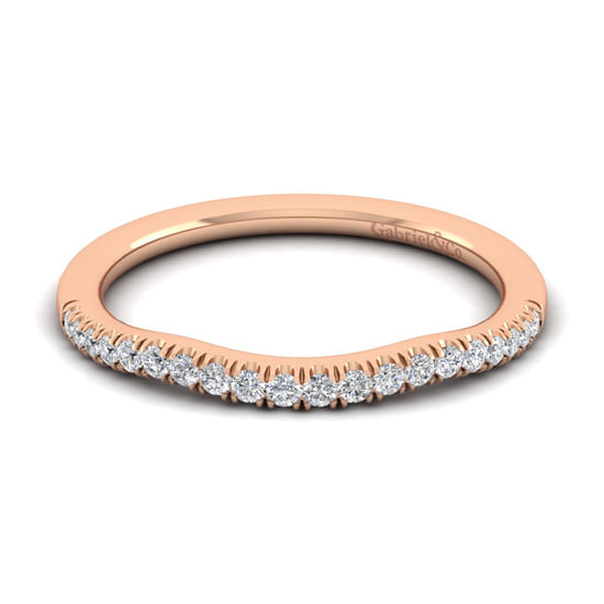 Gabriel - 14K Rose Gold Matching Diamond Wedding Band