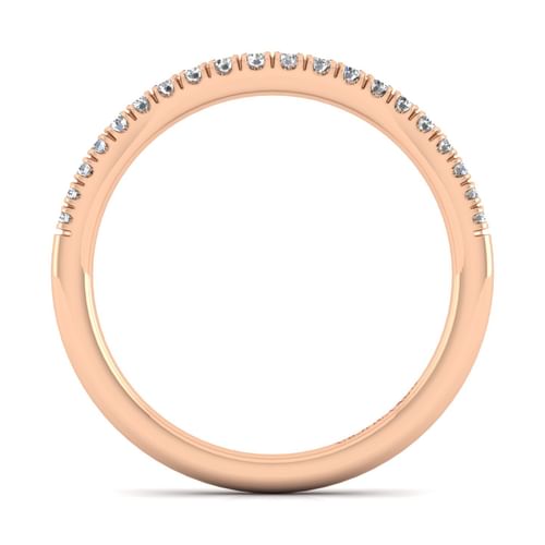 14K Rose Gold Matching Diamond Wedding Band