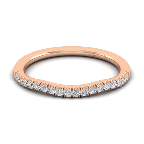 14K Rose Gold Matching Diamond Wedding Band