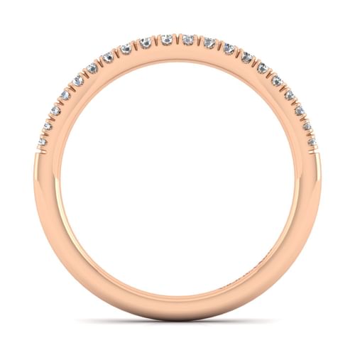 14K Rose Gold Matching Diamond Wedding Band