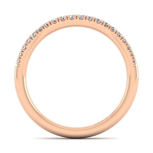 14K Rose Gold Matching Diamond Wedding Band