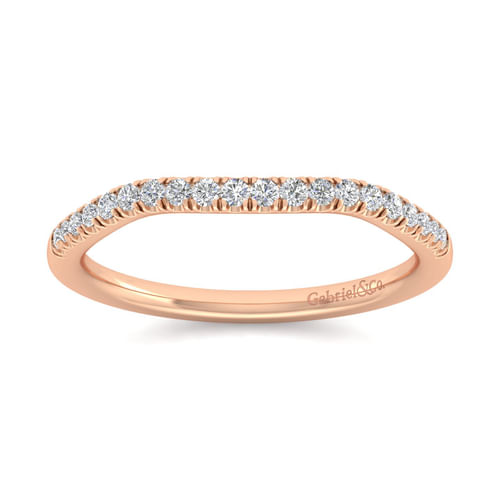 14K Rose Gold Matching Diamond Wedding Band