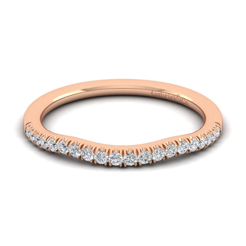 14K Rose Gold Matching Diamond Wedding Band