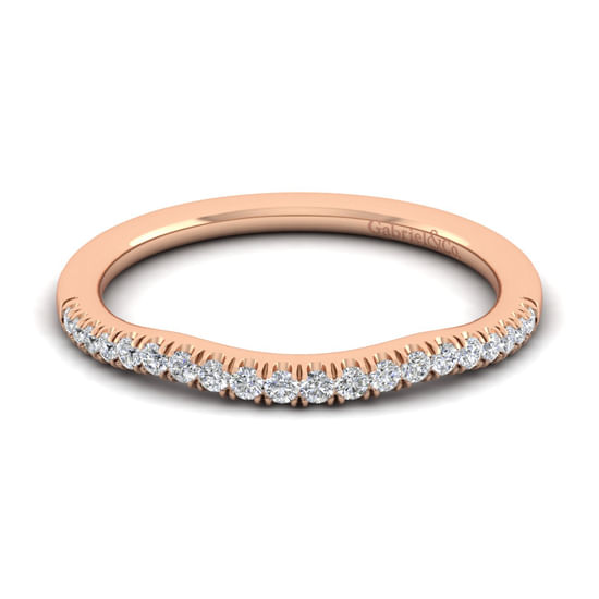 Gabriel - 14K Rose Gold Matching Diamond Wedding Band